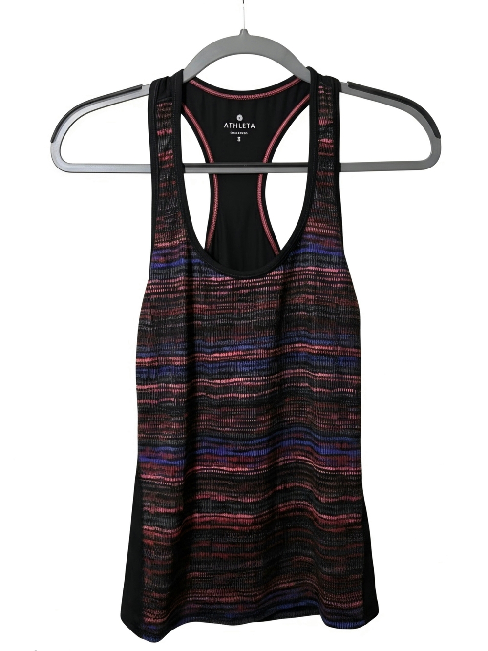Athleta Chi Retreat Print Coral Sizzle Racerback Tank